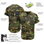 Personalized Camo Baseball Jersey Black Gray Salute to Service 2 Personalized Camo Black-Gray Salute To Service Baseball