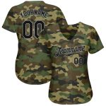 Personalized Camo Baseball Jersey Black Gray Salute to Service 2 Personalized Camo Black-Gray Salute To Service Baseball