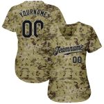 Personalized Camo Baseball Jersey - Black Gray Salute to Service 3 Personalized Camo Black-Gray Salute To Service Baseball