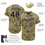 Personalized Camo Baseball Jersey - Black Gray Salute to Service 3 Personalized Camo Black-Gray Salute To Service Baseball