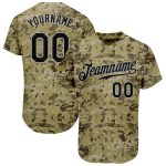Personalized Camo Baseball Jersey - Black Gray Salute to Service 3 Personalized Camo Black-Gray Salute To Service Baseball