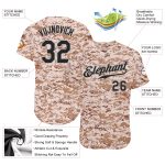 Personalized Black-Gray Camo Salute To Service Jersey for Men - Baseball Jersey Personalized Camo Black-Gray Salute To Service