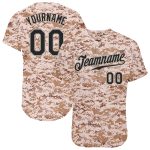 Personalized Black-Gray Camo Salute To Service Jersey for Men - Baseball Jersey Personalized Camo Black-Gray Salute To Service