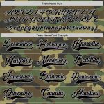 Custom Name and Number Personalized Camo Black-Gray Salute to Service Hockey Jersey Personalized Camo Black-Gray Salute To