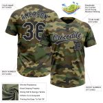 Personalized Camo Softball Jersey Black-Gray Unisex Two-Button Salute to Service Personalized Camo Black-Gray Salute To Service