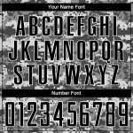Personalized Salute To Service Soccer Jersey - Black Gray Camo Uniform Personalized Camo Black-Gray Sublimation Salute To