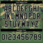 Personalized Black-Kelly Green 3D Camo Varsity Letterman Jacket - Full-Snap Salute to Service Bomber Personalized Camo Black-Kelly