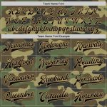 Personalized Black Gold Camo Bomber Varsity Letterman Jacket - Salute to Service Personalized Camo Black-Old Gold Bomber