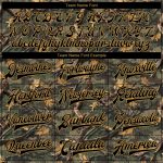 Personalized Camo Jacket - Black Old Gold Classic 3D Bomber Full-Snap Varsity Letterman Salute to Service Personalized Camo