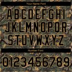 Personalized Camo Jacket - Black Old Gold Classic 3D Bomber Full-Snap Varsity Letterman Salute to Service Personalized Camo