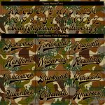Personalized Black and Old Gold Camo Graffiti Drips 3D Bomber Varsity Letterman Jacket - Salute to Service Personalized Camo