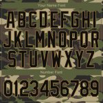 Custom Camo Black and Old Gold 3D Bomber Varsity Letterman Jacket - Salute to Service Personalized Camo Black-Old Gold Jungle