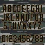 Personalized Jungle Camouflage 3D Bomber Varsity Letterman Jacket in Camo Black-Old Gold, Salute to Service, Full-Snap Personalized