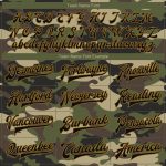 Personalized Black Gold Camo 3D Bomber Varsity Letterman Jacket - Salute To Service Personalized Camo Black-Old Gold Jungle