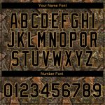 Personalized Camouflage Jacket with Custom Name & Number, 3D Bomber Varsity Letterman in Black & Gold - Salute to Service