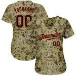 Camo Black-Orange Personalized Salute To Service Baseball Jersey Personalized Camo Black-Orange Authentic Salute To Service