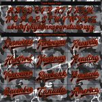 Custom Name Number Salute To Service Jacket Personalized 3D Camo Black-Orange Dinosaur Full-Snap Varsity Bomber Personalized