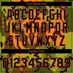 Custom Name & Number Camo Bomber Jacket Black-Orange 3D Funny Faces Design Varsity Letterman Salute to Service Personalized