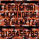 Personalized Black-Orange Camo Salute to Service Baseball Jersey for Men Personalized Camo Black-Orange Salute To Service