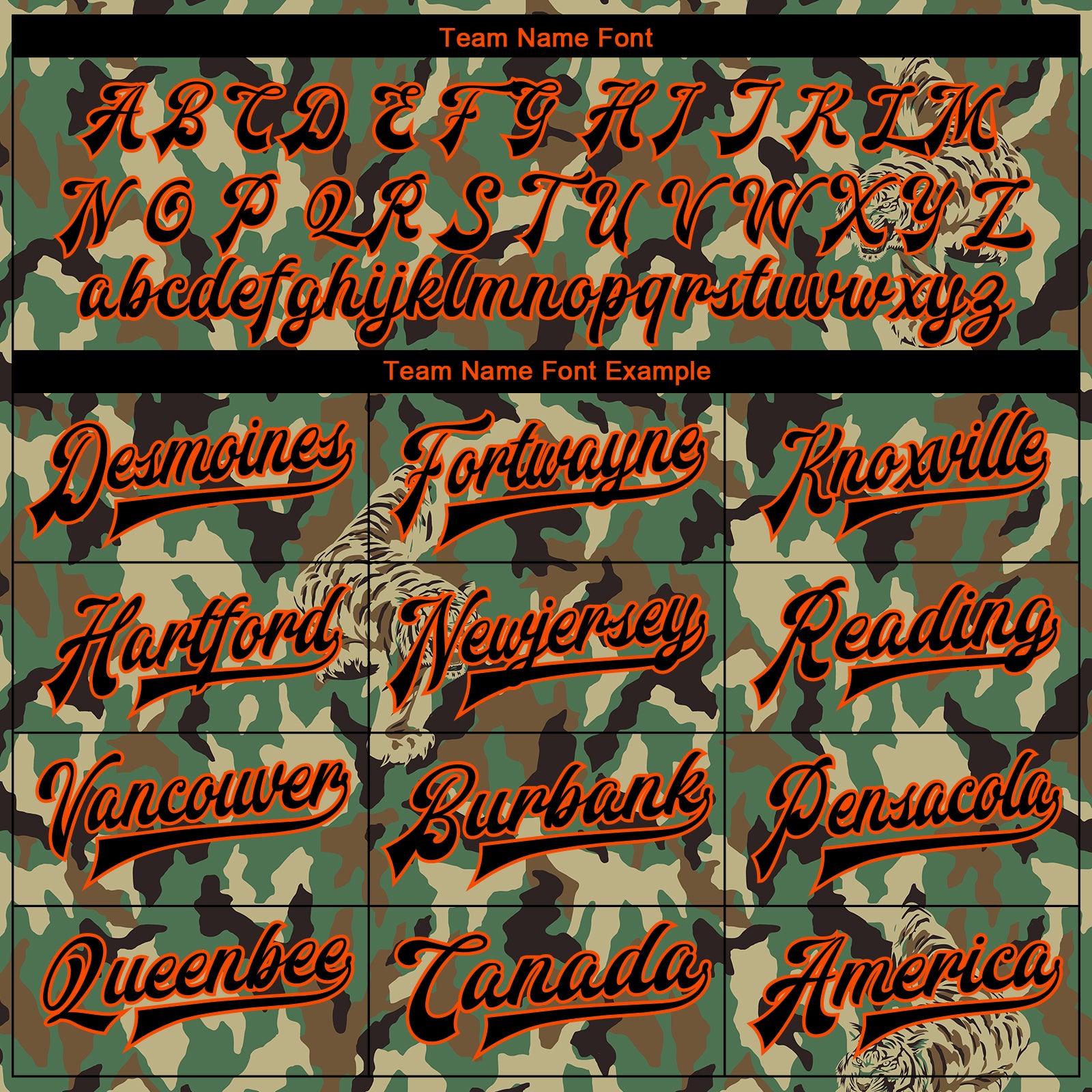 Personalized Camo Black-Orange Tiger 3D Bomber Full-Snap Varsity Letterman Salute To Service Jacket Personalized Camo Tiger Jacket Black-Orange 3D Bomber Varsity Letterman Salute to Service Personalized Camo Black-Orange - Image 6