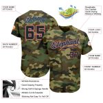 Personalized Black Camo Authentic Baseball Jersey - Powder Blue Salute to Service Personalized Camo Black-Powder Blue Authentic