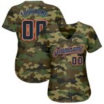 Personalized Camo Black Powder Blue Salute to Service Jersey - Mens Baseball Jersey 2 Personalized Camo Black-Powder Blue