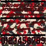 Personalized Camo Basketball Shorts, Black-Red Salute to Service Design Personalized Camo Black-Red Salute To Service Basketball