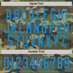 Custom Camo Hockey Jersey with Personalized Name & Number - Blue-Black Salute to Service Team Jersey Personalized Camo Blue-Black