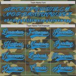 Custom Camo Hockey Jersey with Personalized Name & Number - Blue-Black Salute to Service Team Jersey Personalized Camo Blue-Black