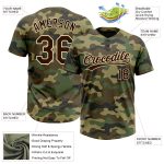 Camo Brown-Cream Personalized Salute to Service Softball Jersey Unisex Two-Button Personalized Camo Brown-Cream Salute To