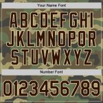 Camo Brown-Cream Personalized Salute to Service Softball Jersey Unisex Two-Button Personalized Camo Brown-Cream Salute To