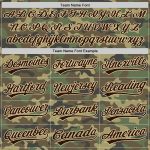 Camo Brown-Cream Personalized Salute to Service Softball Jersey Unisex Two-Button Personalized Camo Brown-Cream Salute To