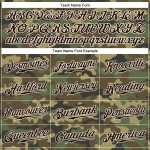 Personalized Salute to Service Camo Baseball Jersey in Brown and White - Customizable 2 Personalized Camo Brown-White Salute