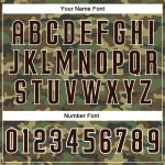 Personalized Salute to Service Camo Baseball Jersey in Brown and White - Customizable 2 Personalized Camo Brown-White Salute