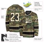 Personalized Camo Hockey Jersey in Cream & Black | Salute To Service Design Personalized Camo Cream-Black Salute To Service