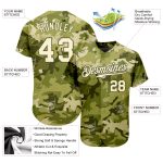 Custom Camo Baseball Jersey with 3D Skull Design, Olive Cream Color, Personalized Name and Number - Fashion Authentic Team Gear