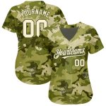Personalized Camo 3D Skull Baseball Jersey in Cream-Olive Fashion Style Personalized Camo Cream-Olive 3D Skull Fashion Baseball