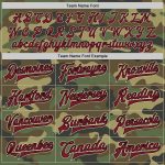 Personalized Camo Jacket Crimson Black City Cream Full-Snap Varsity Letterman Salute To Service Personalized Camo Crimson