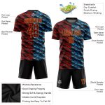 Personalized Camo Soccer Jersey Crimson-Black Sublimation Salute To Service Uniform Personalized Camo Crimson-Black Sublimation
