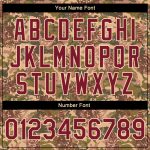 Custom Name and Number Camo Crimson City Bomber Varsity Jacket - 3D Pattern Military Badge Full-Snap Design Salute to Service