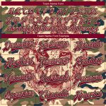 Custom Name Number Jacket - Personalized Salute To Service Bomber Varsity Letterman in Camo Crimson Black Wolf 3D Pattern Design