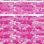 Personalized Breast Cancer Awareness Baseball Jersey - Deep Pink/Black Camo, 3D Pink Ribbon, Womens Health Care Support Personalized