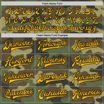 Custom Name Number Camo Gold Black Bomber Jacket Salute to Service Full Snap Varsity Letterman Personalized Camo Gold-Black