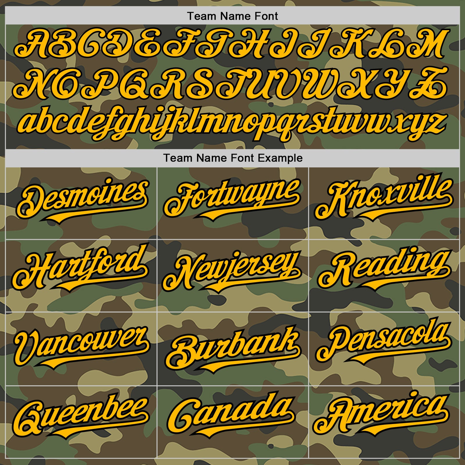 Personalized Camo Gold-Black Salute To Service Baseball Jersey Personalized Camo Baseball Jersey - Gold-Black Salute To Service Style Personalized Camo Gold-Black Salute To Service Baseball - Image 4