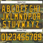 Custom Name and Number Camo Gold-Black Salute To Service Hockey Lace Neck Jersey - Personalized Team Jersey Personalized