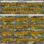 Personalized Camo Gold Black Salute to Service Softball Jersey Unisex Two-Button Personalized Camo Gold-Black Salute To Service