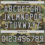 Custom Name Number Varsity Jacket Gray Black Camo Bomber Salute To Service Full-Snap Team Jacket Personalized Camo Gray-Black