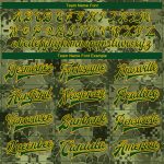 Personalized Camo Green Gold Leaves 3D Bomber Jacket Salute To Service Varsity Letterman Full-Snap Personalized Camo Green-Gold