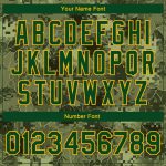 Personalized Camo Green Gold Leaves 3D Bomber Jacket Salute To Service Varsity Letterman Full-Snap Personalized Camo Green-Gold