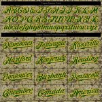 Personalized Camo Green Gold Military Tribute Baseball Jersey - Salute to Service 3 Personalized Camo Green-Gold Salute To